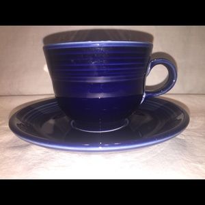 FIESTAWARE COBALT BLUE CUP & SAUCER